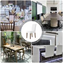 Farfallarossa Stretch Velvet Chair Covers (4/6 Pieces) – Universal Fit, Multi-Purpose Protection, Ultra-Soft Touch, Scratch-Resistant, Suitable For Dining Chairs, Office Chairs, And Home Chairs - White - View 8