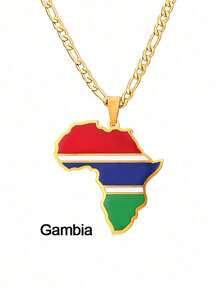 1 pièce Collier Minimaliste Personnalisé avec Carte de l'Afrique, Convient pour le port quotidien des hommes. Le collier avec carte est un choix idéal comme cadeau pour les amis, montrant la qualité exquise et le style de conception européen et américain populaire pour les hommes. Un bijou indispensable pour les hommes