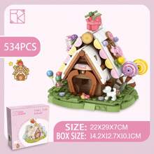 Diversos modelos de vilas criativas DIY, incluindo Reino dos Elfos, Vila na Floresta, Cabana de Palha em Vila na Montanha, Torre de Sino Urbana, Adequado para Dia dos Namorados, Halloween, Natal