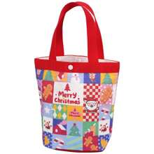 Santa Claus Gift Christmas Handbag, Red/Green Christmas Gift Bag With Button, Merry Christmas Treat Bag, New Year's Gift