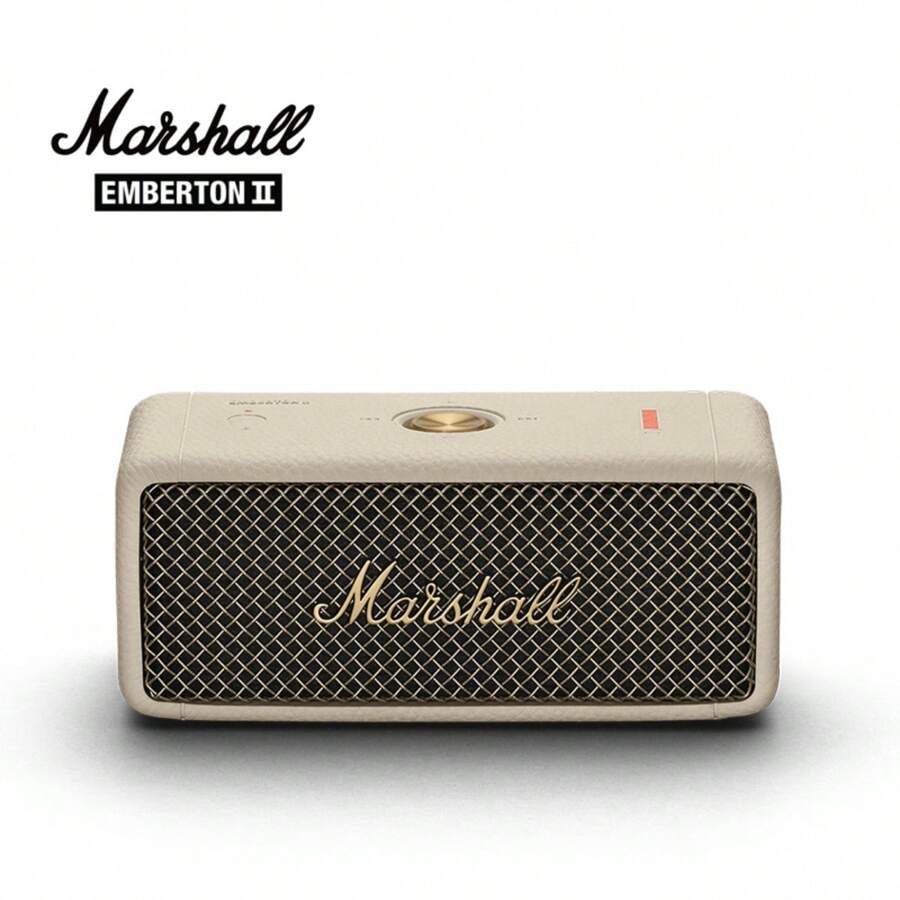 Marshall Emberton 2 便携式无线扬声器 IP67 防水扬声器 免提麦克风扬声器 蓝牙低音 适用于 IOS/Android/PC 电池续航时间 30 小时