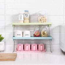Multifunctional Storage Shelf, Household Items, Makeup Organizer, Space-Saving, Kitchen Seasoning Bottle Storage Shelf, 1 Piece