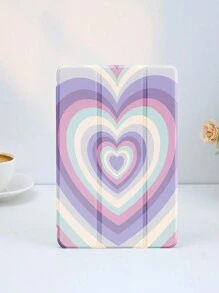 1pc Multi-Layer Colorful Heart Pattern Protective Case, Compatible With IPad 10.2-Inch, IPad Pro 11 2021/2020/10th Gen, IPad Mini 4/5/6, Galaxy Tab A8 10.5-Inch 2022, Matepad 10.4/Tab, With Pencil Slot, Anti-Drop, Tablet Stand Case