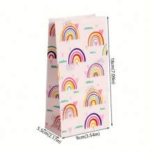 10 个/包彩虹派对礼品袋，适合特殊场合的纸质派对袋，小型企业用品，用于 DIY 烘焙包装、购物和庆祝活动的礼品袋的糖果袋