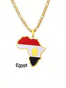 1 pièce Collier Minimaliste Personnalisé avec Carte de l'Afrique, Convient pour le port quotidien des hommes. Le collier avec carte est un choix idéal comme cadeau pour les amis, montrant la qualité exquise et le style de conception européen et américain populaire pour les hommes. Un bijou indispensable pour les hommes