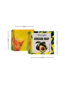 Sabonete de Banho de Abacate Hidrata e Limpa Suavemente a Pele, Deixando os Poros Refrescados e Controlando o Óleo. Sabonete Corporal para Banho - Multicolorido - Visão 3