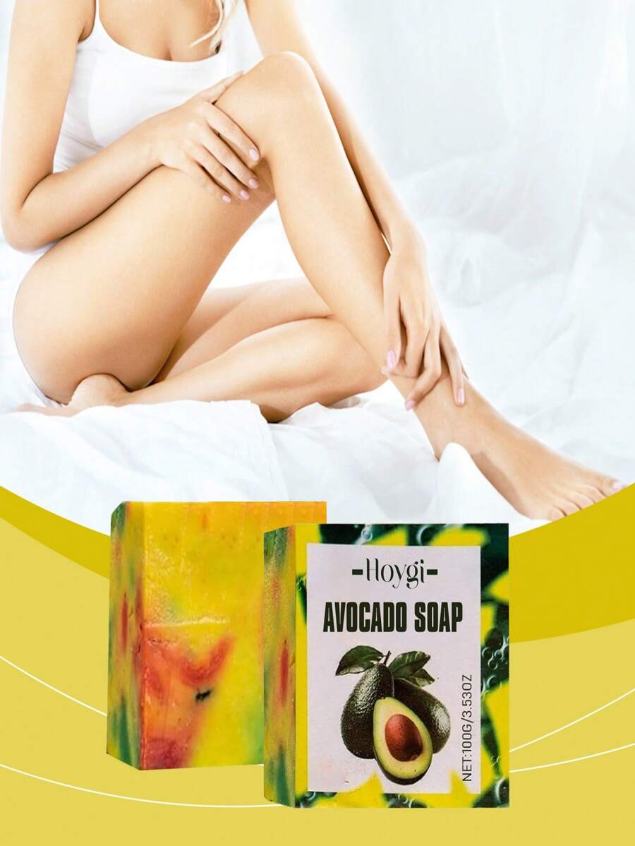 Sabonete de Banho de Abacate Hidrata e Limpa Suavemente a Pele, Deixando os Poros Refrescados e Controlando o Óleo. Sabonete Corporal para Banho