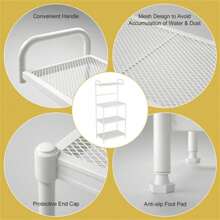4 Layer Storage Shelf White
