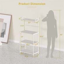 4 Layer Storage Shelf White