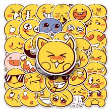 50pcs Cute Hand-Drawn Little Yellow Face Sticker Packs, Creative Funny Phone Case, Notebook Decorative Doodle Stickers - Multicolor - View 3