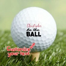 3 balles de golf personnalisées, balles de pratique rondes en caoutchouc à deux couches, balles de sport extérieur personnalisées, convenant aux sports d'équipe, à la Saint-Valentin, à l'anniversaire de mariage, le meilleur cadeau pour la famille et les amis.