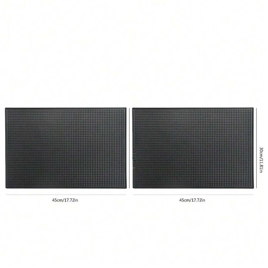 Mat Rubber Coffee Bar Mats Cup Mat Waterproof Heat Resistant Drain Mat For Bar Cafe Barista Cocktail Bartender - Dark Grey - View 1