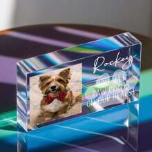 Personalized Acrylic Photo Frame, Cat & Dog Photo Gift, Christmas Gift For Cat Lovers, Condolence Gift For Lost Pets, Customized Photo Gift, Acrylic Photo Print Block Plaque, Customized Acrylic Photo Frame