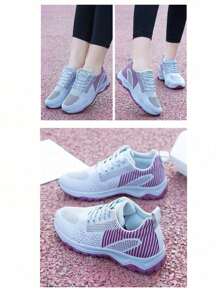 Tenis Sin Cordones Casuales para Mujer, Zapatos de Piso Ligeros y Cómodos de Malla, Calzado Antideslizante con Estilo para Caminatas y Uso Diario - Gris - Ver 7