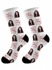 Custom Face Socks, Custom Photo Sock, Custom Printed Socks, Personalized Funny Face Socks, Custom Picture Socks, Put Any Face On The Socks - White - View 8