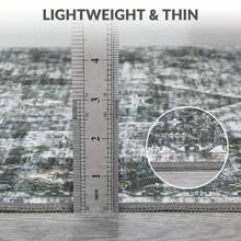 Washable Printed Carpet Distressed Floral Carpet Oriental Distressed Dotted Carpet With Non-Slip Backing Suitable For Living Room Bedroom Office