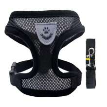 1pc Adjustable Mesh Pet Cat Harness & Leash Set, Breathable Vest For Small & Medium Dogs