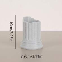 Marble Column Style Pencil Holder, Desk Organizer For Pens, Pencils, Brushes, Home Decor, Office Desk Storage, Plastic Material,Travel,Suitcase,Travel Bag,Travel,Travel Essentials,Holiday Essentials,Stationery Storage Boxes,Colored Pencil Holder,Travel Organiser Bag,Makeup Bag,Pens,Pen,Stationery,Pencil Case,Pencil Pouch,School,Pencil Case Big,Office Equipment,Things For School,Note Paper,Kawaii Decor,Back To School,Pens,School Stuff