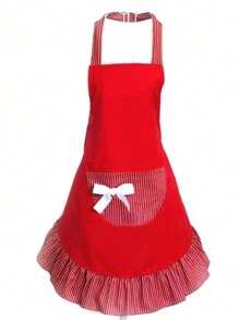 1 Stück verstellbare Kochschürze mit Taschen - professionelle Schürze für Männer und Frauen, Schwarz