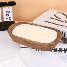 1pc,Wooden Tray Scented Candle Gift Set - Aromatherapy For Sleep, Home Decor, Birthday & Valentine's Day Present For Her, Girlfriend, Women - Premium Soy Wax Candle With Essential Oils, Relaxing Gift Idea