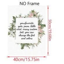 1 Pc Personalized Customized Photos On Canvas With DIY Wood Frame,Gifts For Valentine's Day,Custom Photos For Your Lover,Family,Friends And Pets,Dogs,Cats,Big Size Home Decor Birthday Graduation
