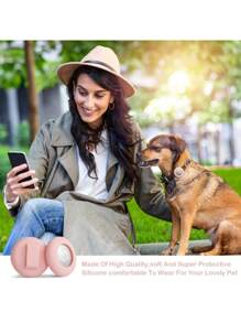 1 Pc Soft Silicone Compatible With Airtag Cat Collar Holder,Protective Case Compatible With Apple AirTag,Compatible With Within 0.6 Inch Cat Dog Collars Small Pet Puppy - Multicolor - View 3