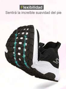 Tenis Deportivos Con Suela Blanda Transpirable Para Mujer,Mujeres de Malla Transpirable Zapatos Casuales de Tenis, Mocasines planos informales y transpirables de punto para mujer,Los Zapatos de Cuña de las Mujeres,Zapatos de Senderismo de las Mujeres, - Negro - Ver 4