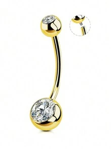 肚脐穿孔饰品，肚脐饰品，不锈钢肚脐穿孔饰品，女性肚脐环，男士肚脐穿孔饰品 - 彩色 - 查看 17