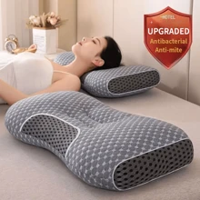 NetHong 1000G Foam Pillow Cervical Memory For Neck & Shoulder Pain Ergonomic Orthopedic - Grey - View 10
