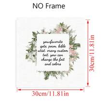 1 Pc Personalized Customized Photos On Canvas With DIY Wood Frame,Gifts For Valentine's Day,Custom Photos For Your Lover,Family,Friends And Pets,Dogs,Cats,Big Size Home Decor Birthday Graduation