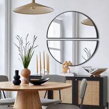 Wall Mirror- Gold Bathroom Mirror Metal Frame Half Circle Mirror DIY For Bathroom, Bedroom, Living Room, Cloakroom, Entryway Gifts