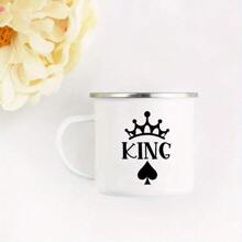 1 pièce Tasse de 11oz, tasse à lait, tasse à café avec l'impression "Monsieur/Madame toujours correctement". Spécialement préparée pour les couples, cadeau de la Saint-Valentin, cadeau de Noël, convient pour le bureau, le fitness, les loisirs à la maison - Multicolore - Voir 14