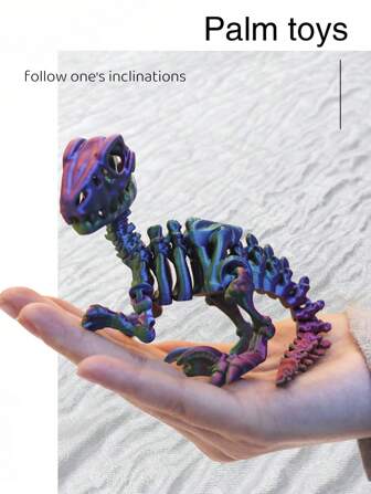 3D 打印骨骼恐龙/动物雕像、家居/汽车装饰、坐立不安娃娃、办公桌装饰、灵活关节创意收藏娃娃、惊喜礼物