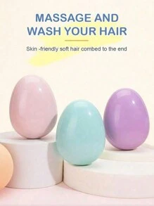 1PC Mini Cute Egg Shape Hair Brush – Portable Scalp Massage Comb With Soft Cushion Base For Gentle Detangling Hair Care – Compact And Lightweight Travel Hair Styling Comb For Women, Men, And Teens – Suitable For All Hair Types Including Curly, Straight, Wavy, Thick, And Fine Hair – Ergonomic Grip For Comfortable Use,Brush,Hair Brushes,Edge Brush,Brush Hair,Hair Comb,Comb Hair,Detangling Brush,Ball Brush,Mini Hair Brush,Hair Brush Set,Wooden Comb, Comb, Slick Back Brush, Hairbrush, Edge Brush, Brush Hair, Hair Comb, Hair Brush Set, Comb Hair, Mini Hair Brush, Detangling Brush,Hair Products, Hair Tools, Hair Stuff, Hair Care, Curly Hair Brush, Barber, Barber Accessories, Hairdressing Equipment,Travel Essentials,Hairstyle,Hairdressing