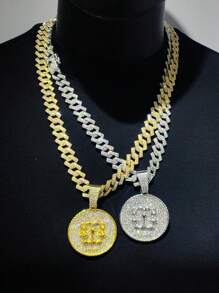 1 件合金幸运圆形鳞片图案吊坠，象征公平与正义，嘻哈街头风格项链，舞蹈装饰珠宝礼物 - 天秤吊墜 - 查看 11