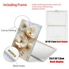 1PC Nghệ thuật vải hoa hồng trắng thanh lịch, Nghệ thuật treo tường phong cách kem hoa hồng hồng quyến rũ, Áp phích hoa vàng và trắng - Trang trí tường hoa hiện đại, Tranh hoa đen trắng trừu tượng cho phòng khách, phòng ngủ, văn phòng - Đã đóng khung và sẵn sàng để treo, Nghệ thuật treo tường phong cách kem hoa hồng hồng quyến rũ, Quán cà phê & Thư viện - Nhiều màu - Xem 12