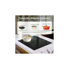Plug-In Induction Hob 13 Amp 2800W 60cm Integrated Electric Cooktop With Bridge Zone 4 Cooking Zones - Black1 - View 4