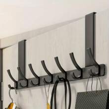 Key Coat Clothes Door Holder Rack Hook Wall Mounted Hanger 6 Hooks Aluminum