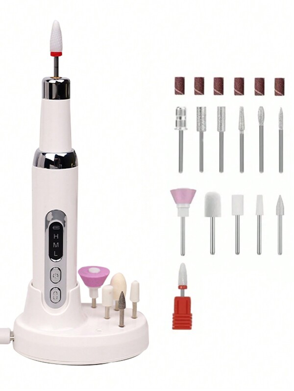 Máquina de taladro para uñas profesional inalámbrica, cortador de manicura eléctrico para reparación de uñas, diseñado para quitar gel, para herramientas de uñas de salones