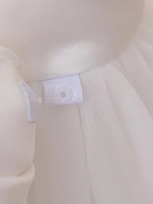 少女白色短袖手工串珠蝴蝶结圣诞派对优雅连衣裙，公主裙，适合女孩生日派对、舞会、毕业典礼、婚礼伴娘、节日庆典等场合。 - 白色 - 查看 6