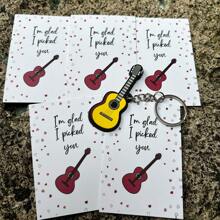 音乐主题情人节贺卡，送给男朋友、女朋友、丈夫和妻子的情人节快乐卡片，情人节口袋拥抱，不寻常的礼物 - B - 查看 1