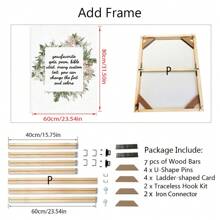 1 Pc Personalized Customized Photos On Canvas With DIY Wood Frame,Gifts For Valentine's Day,Custom Photos For Your Lover,Family,Friends And Pets,Dogs,Cats,Big Size Home Decor Birthday Graduation