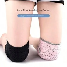 1 件透气护膝，厚海绵保护，涤纶和氨纶面料，舒适运动服装备适合跑步、瑜伽和舞蹈训练健身房配件膝盖支撑运动护膝健身房护膝