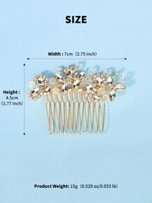 1 Lady's Ins Style Exquisite Updo Hair Comb Bridal Headwear European And American Bride Wedding Updo Style Exquisite Decorative Hair Accessories Royal Elegant Tiaras