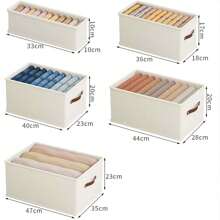 1pc Large Capacity Foldable Clothing Storage Box No Separate Layer Storage Box Clothing Storage Box Household Clothing Organizer Drawer Type Wardrobe Storage Box