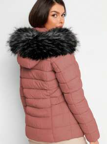 Shendy Vendy Women's Warm Polyester Jacket With Fur Collar - Shedron 1 - View 4