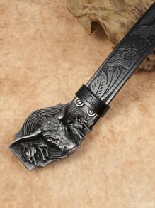 1条加大码男士牛仔风复古金属扣休闲腰带，适合夏季、校园休闲、商务场合，可作为男友、丈夫、父亲等男士礼物，日常穿着，时尚百搭，适合青少年、户外、度假、运动、旅行、街头、波西米亚风、复古秋季、万圣节等秋冬季配饰，适合青少年、青年、男士，休闲、户外、运动、度假、毕业礼物、生日礼物、日常穿着 - 彩色 - 查看 17