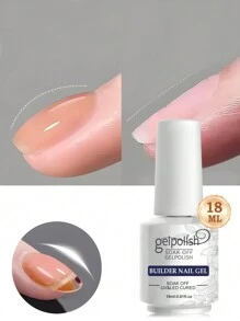 18毫升透明加固凝胶指甲油，适用于加固、延长、底胶，瓶装，可卸除UV/LED凝胶指甲延长胶 - 無色 - 查看 13