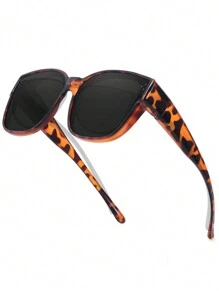 1pc Polarized Fit Over Sunglasses For Women, Oversized Sun Glasses With UV400 Protection For Outdoor/Driving Fashionable Shade Elegant Outfit Family Outings Travel Vacation Holiday - 彩色 - 查看 5