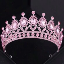 1 PIEZA Deslumbrante corona de cristal Tiaras y coronas para fiestas, bailes de graduación para mujeres, accesorios de boda y pelo, joyería, tocado de regalo